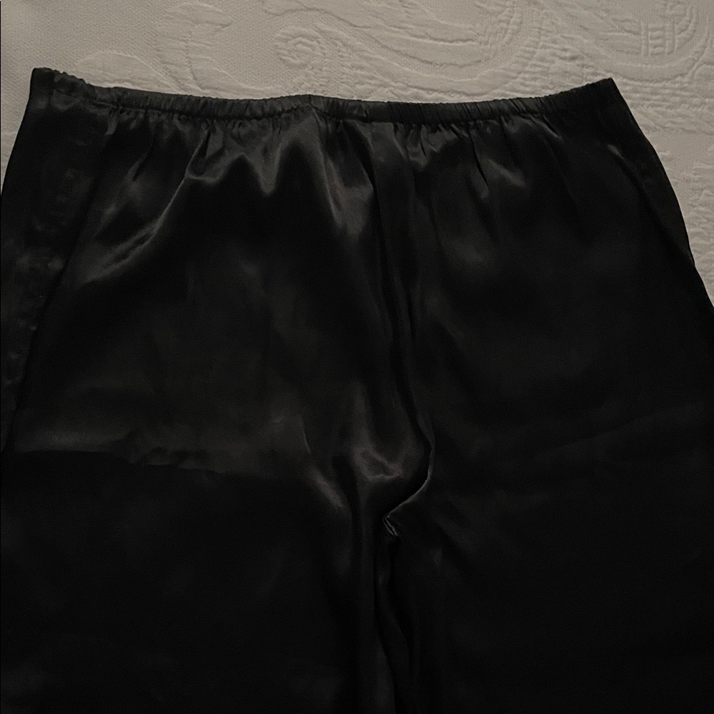 La SENZA Black Satin Wide Leg Pants - Picture 6 of 11